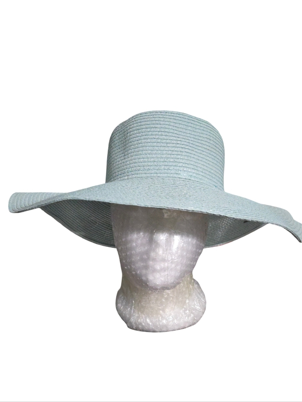 Lucky Brand Pale Blue Wide Brim Straw Sun Hat